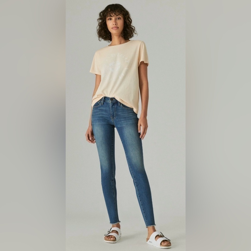 Lucky Brand Ava Skinny stretch hi rise skinny dk wash jeans SZ 12/31